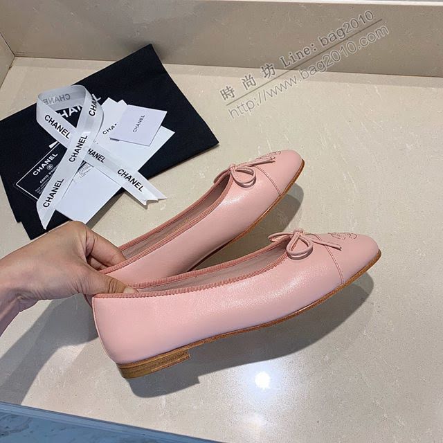 Chanel女鞋 香奈兒頂級芭蕾舞鞋 Chanel羊皮舒適平底鞋  naq1083